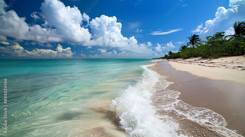 Fototapeta premium Landscapes of Caribbean beaches in color