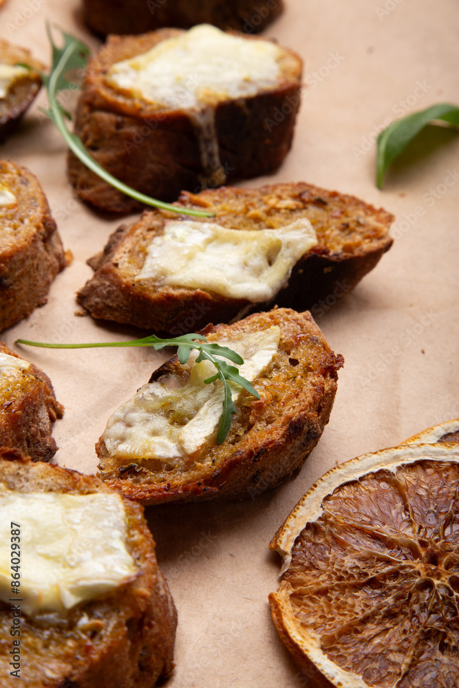 Warm and crispy cheese-topped bread with a sprinkle of herbs for a simple pleasure. Warm and crispy cheese-topped bread with a sprinkle of herbs for a simple pleasure.