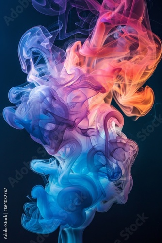 Wallpaper Mural Colorful smoke forming intricate patterns, symbolizing the ephemeral and evolving nature of creative processes  Torontodigital.ca