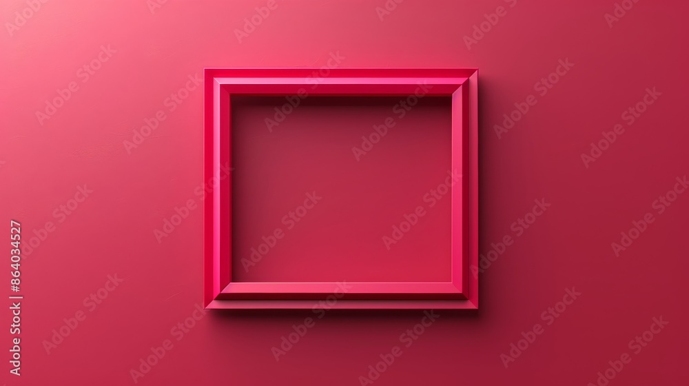 A red frame with a white border A red frame with a white border