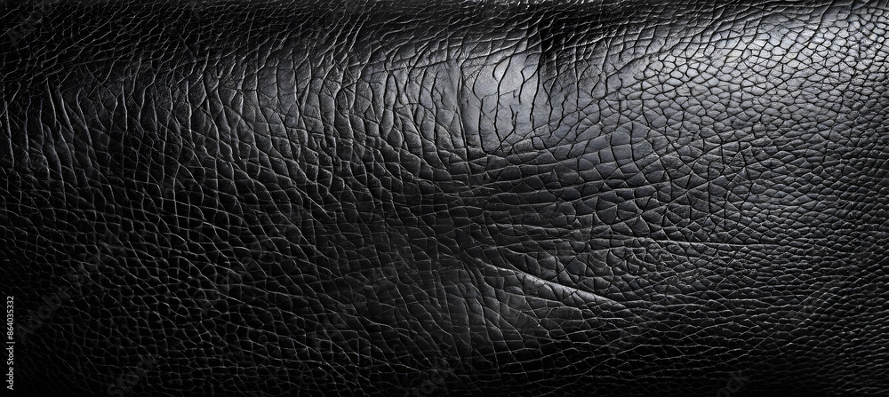 Authentic Black Leather Texture Background. Generative AI. Authentic Black Leather Texture Background. Generative AI.