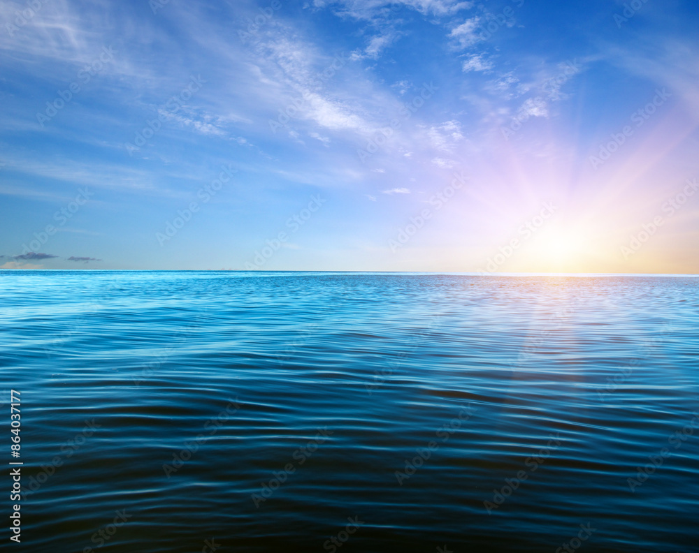 Obraz premium Blue sea water surface