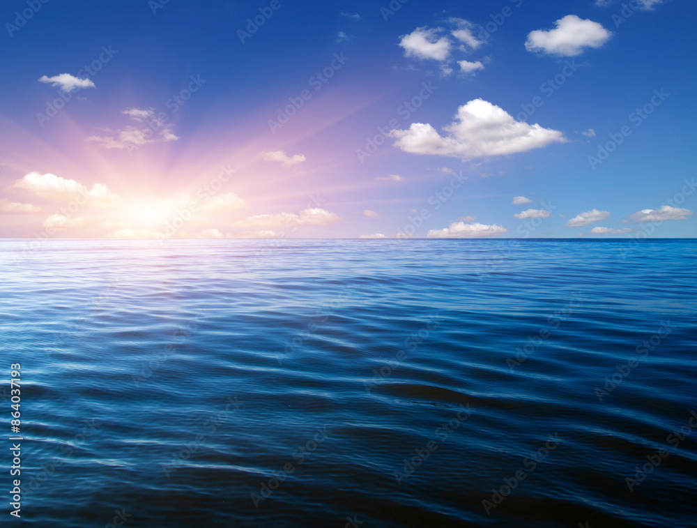 Obraz premium Blue sea water surface