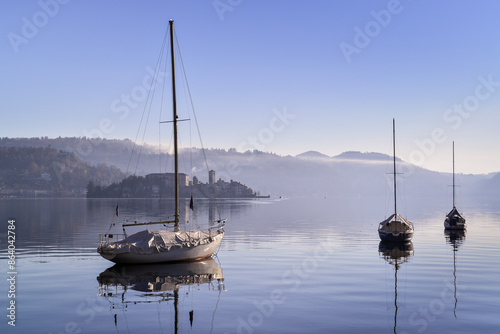 the lake of Orta, Piedmont, Italy photo