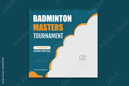 badminton social media post design Instagram template banner design 