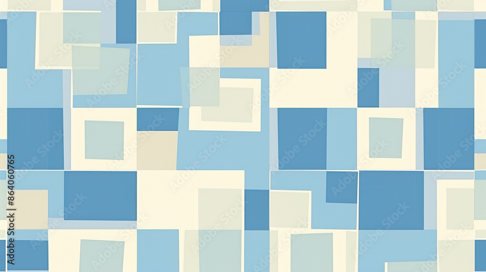 Baby Blue and white De Stijl Seamless Pattern Baby Blue and white De Stijl Seamless Pattern