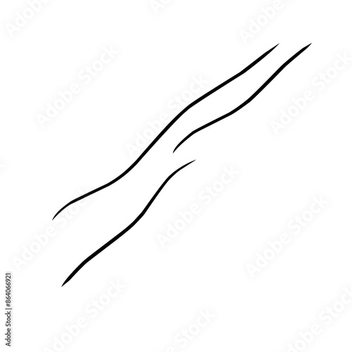 Curve line strip swirl wave shape design, curve line energy