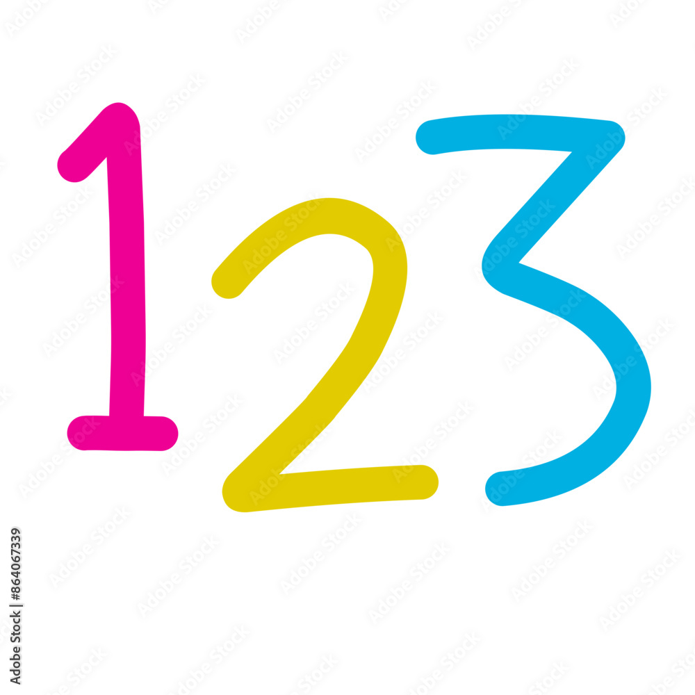 123 rounded numbers.1th 2nd 3rd vector 123 rounded numbers.1th 2nd 3rd vector