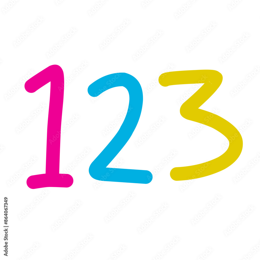 123 rounded numbers.1th 2nd 3rd vector 123 rounded numbers.1th 2nd 3rd vector