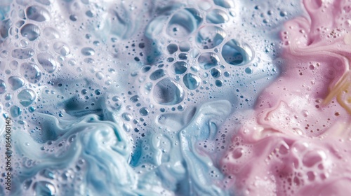 Dyed sudsy foam for cleansing