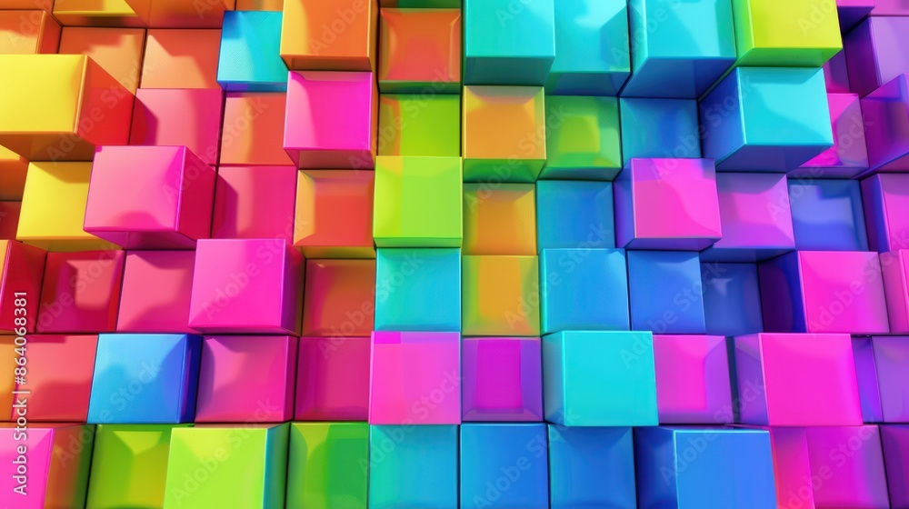 Abstract Colorful Cubes Background Abstract Colorful Cubes Background