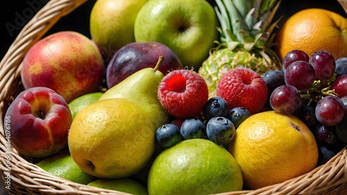 Tropical fuit as health nutrition on basket
