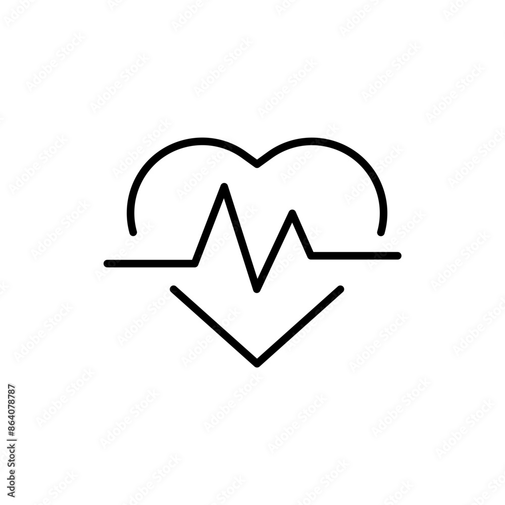 Heart attack outline icons, minimalist vector illustration ,simple transparent graphic element .Isolated on white background Heart attack outline icons, minimalist vector illustration ,simple transparent graphic element .Isolated on white background