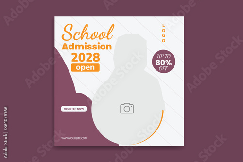 school social media post Back to school social media post banner template banner design