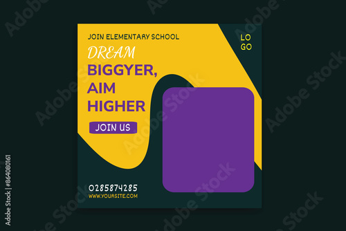 school social media post Back to school social media post banner template banner design