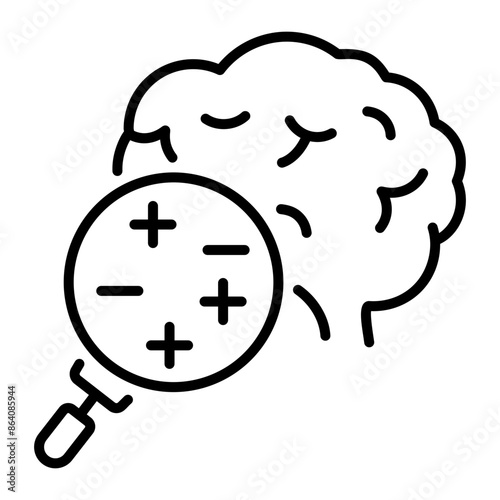 A line style icon of anxiety bipolar 