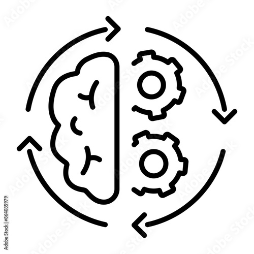 A line style icon of cognition