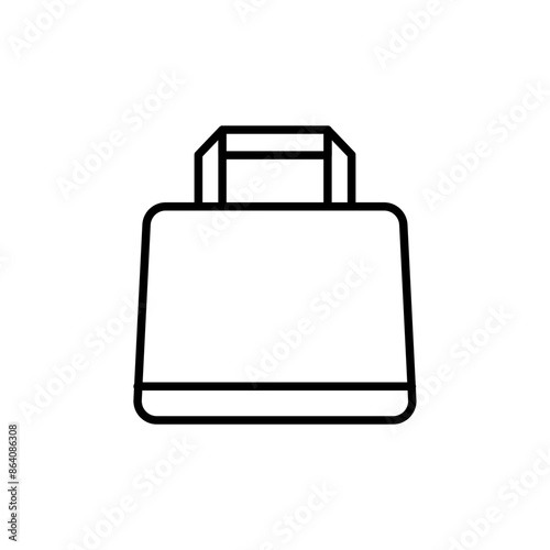 Plastic bag outline icons, minimalist vector illustration ,simple transparent graphic element .Isolated on white background