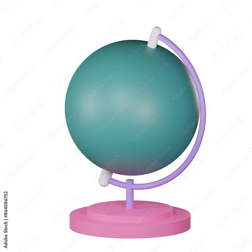 Obraz premium Globe 3D icon isolated on white background