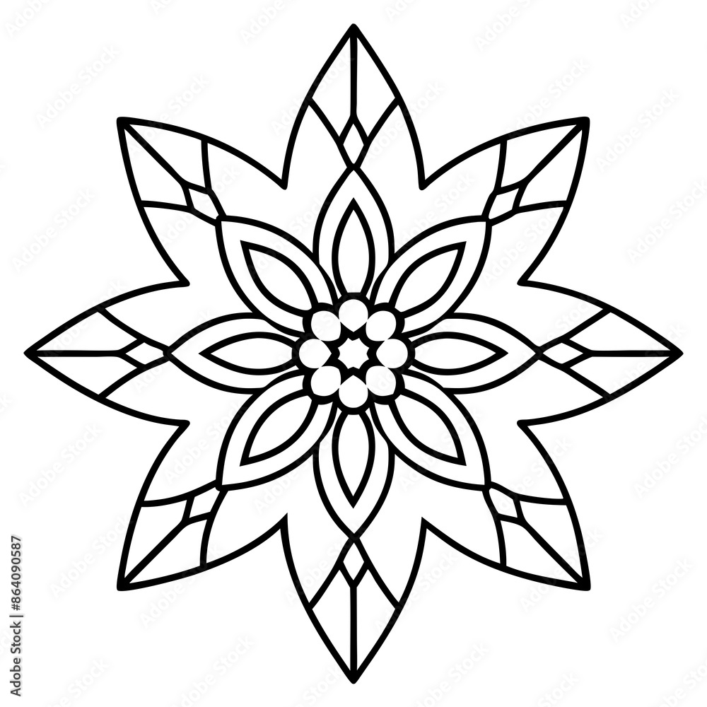 Black Mandala Line Art Vector Design
Black Mandala Line Art Vector Design