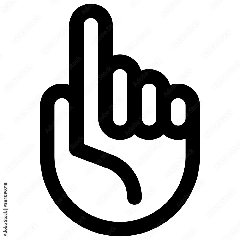 Hand counting. Editable stroke vector icon. Hand counting. Editable stroke vector icon.