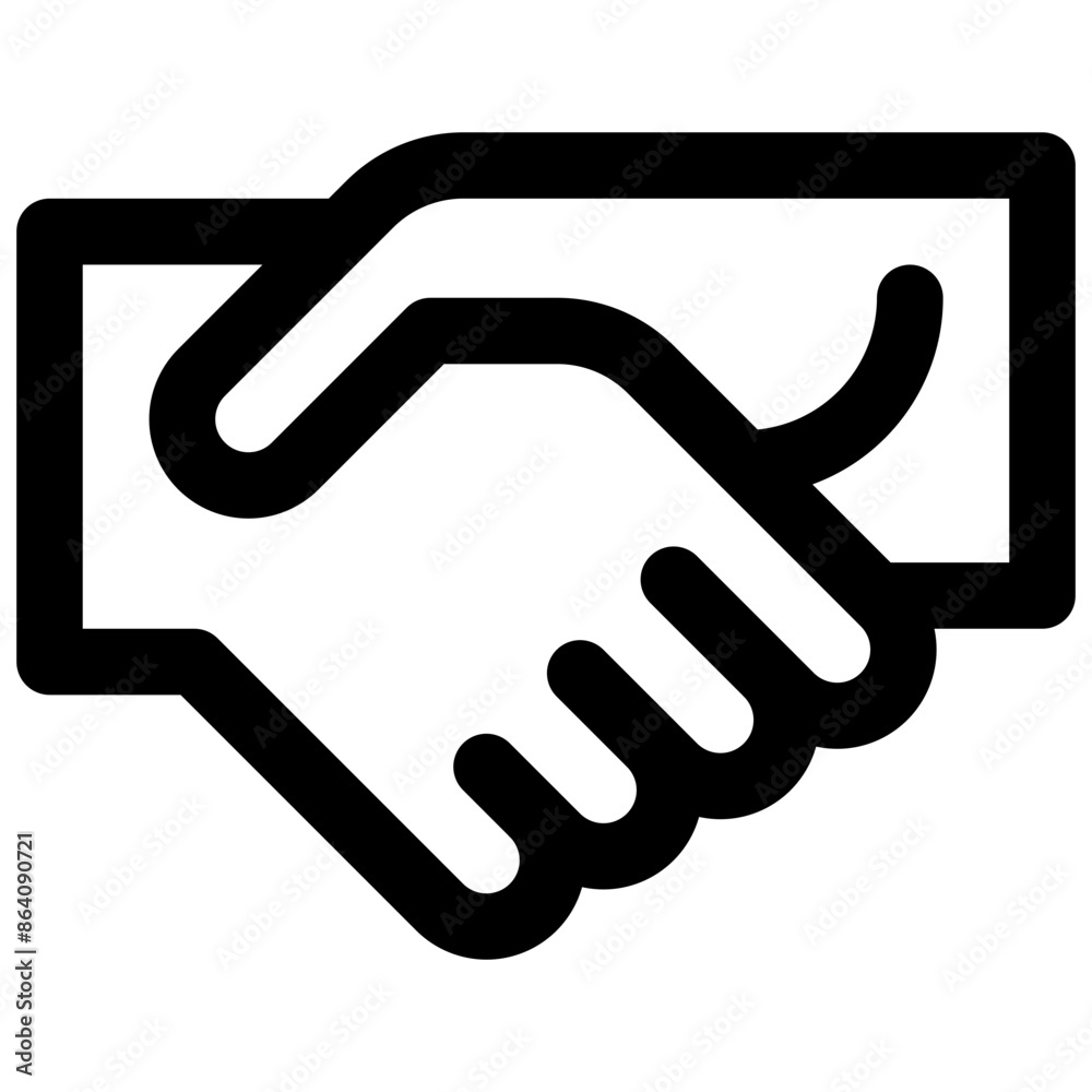 Handshake. Editable stroke vector icon. Handshake. Editable stroke vector icon.