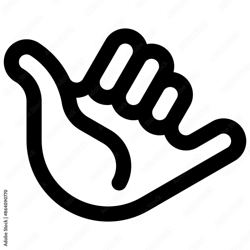 Hang loose. Editable stroke vector icon. Hang loose. Editable stroke vector icon.