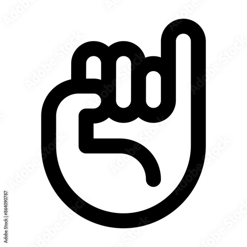 Little finger. Editable stroke vector icon.
