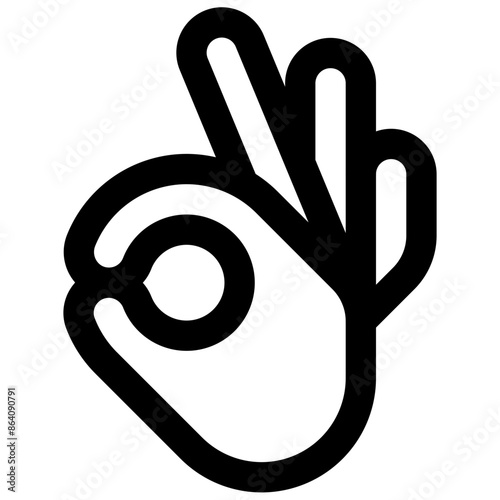O.K. Editable stroke vector icon.