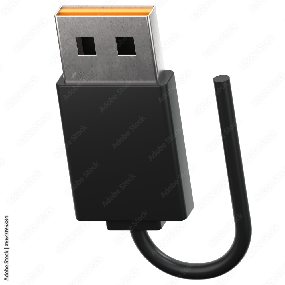 usb 3D Icon Illustration