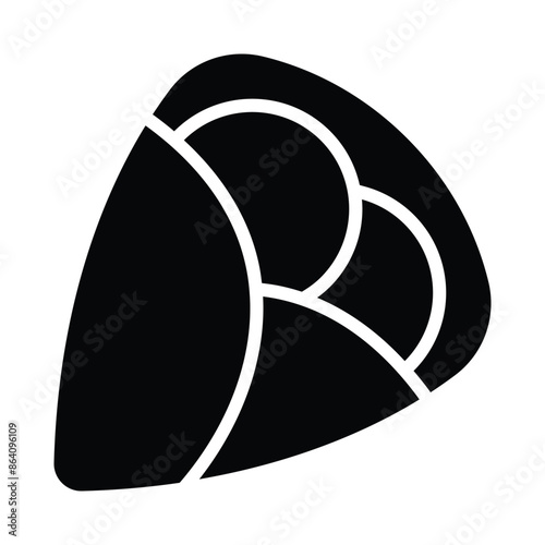 Simple Crepes glyph icon. The icon can be used for websites, print templates, presentation templates, illustrations, etc