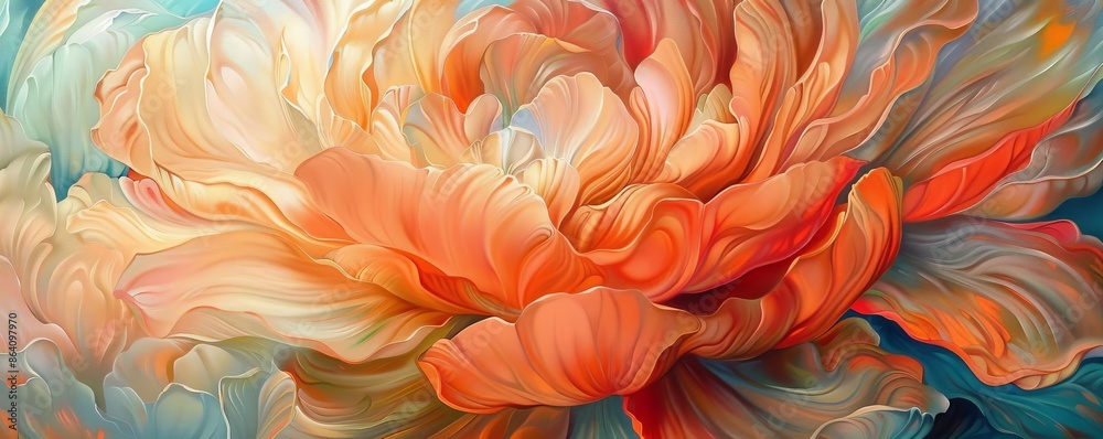Desert flower with vibrant colors, detailed petals, serene atmosphere, realistic painting Desert flower with vibrant colors, detailed petals, serene atmosphere, realistic painting