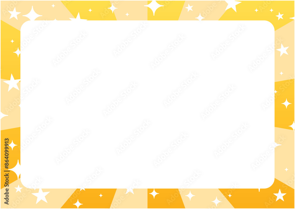 Obraz premium 放射状の光と輝きの明るくポップな背景画像