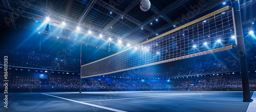 concept modern volleyball indoor stadium