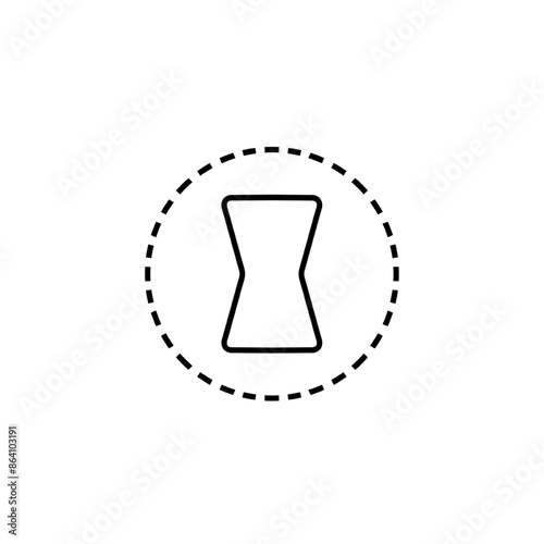 anti aging hourglass waiting slow time single isolated icon with outline style