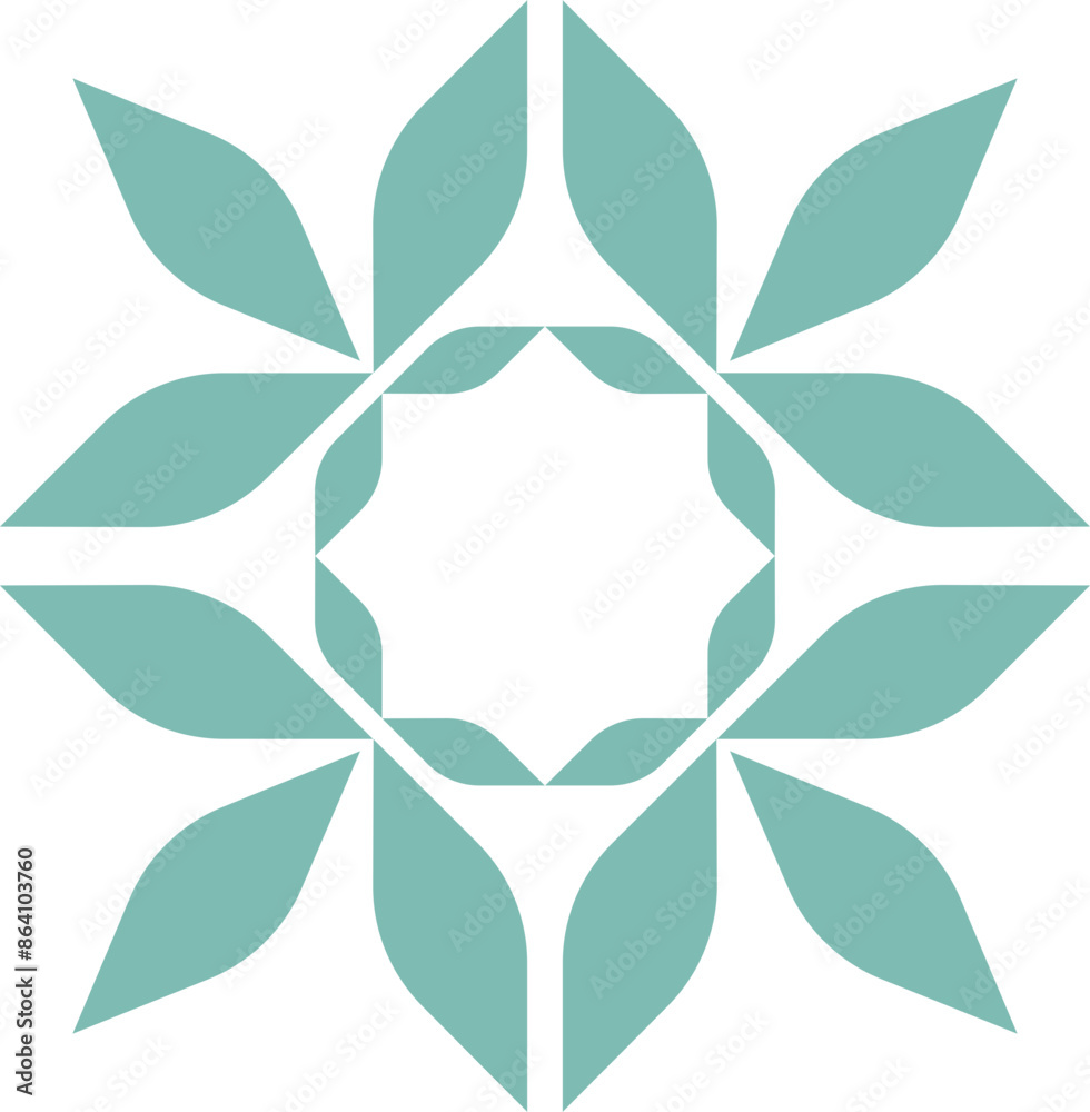 Abstract geometric floral shape Abstract geometric floral shape