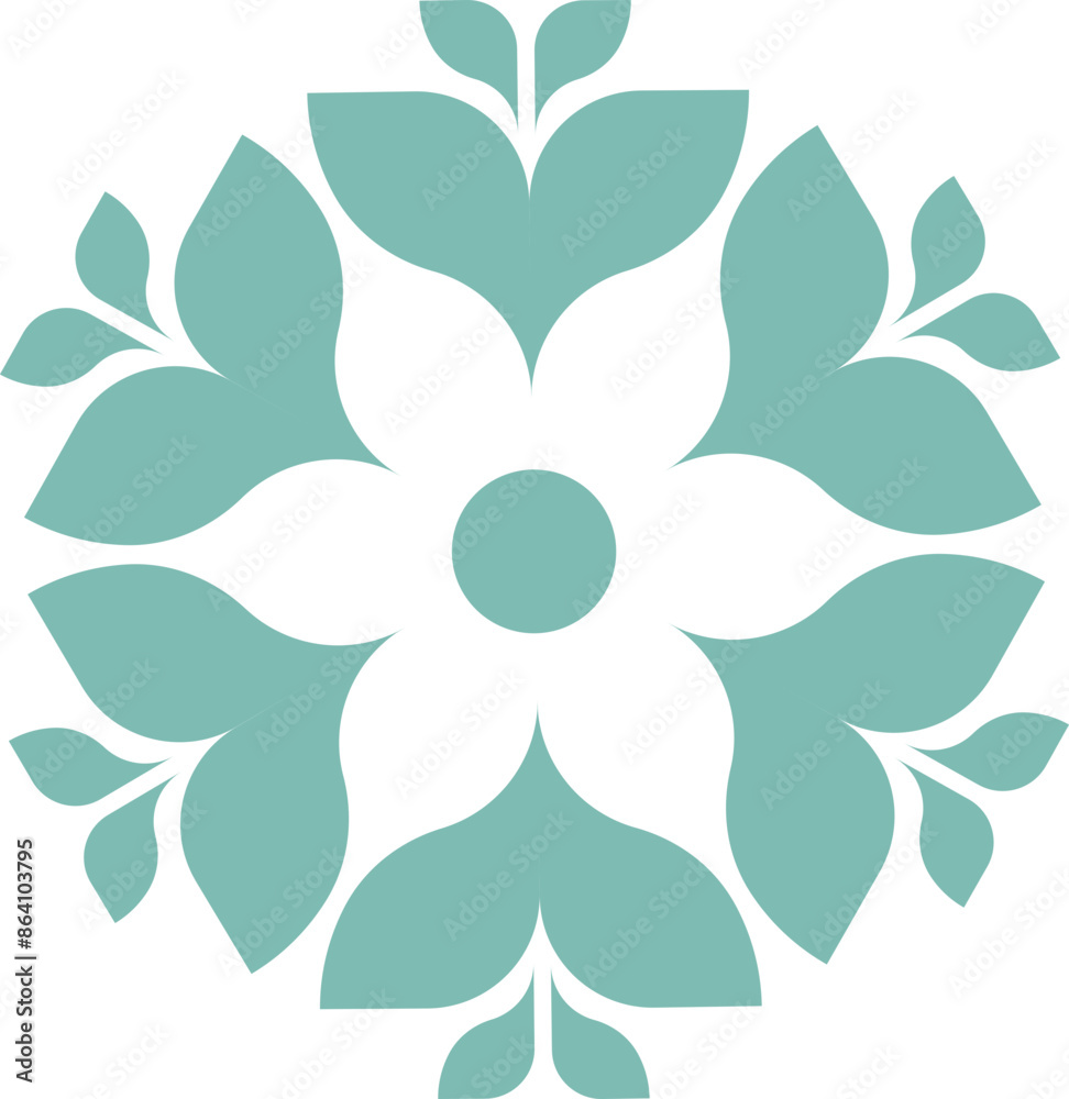 Abstract geometric floral shape Abstract geometric floral shape