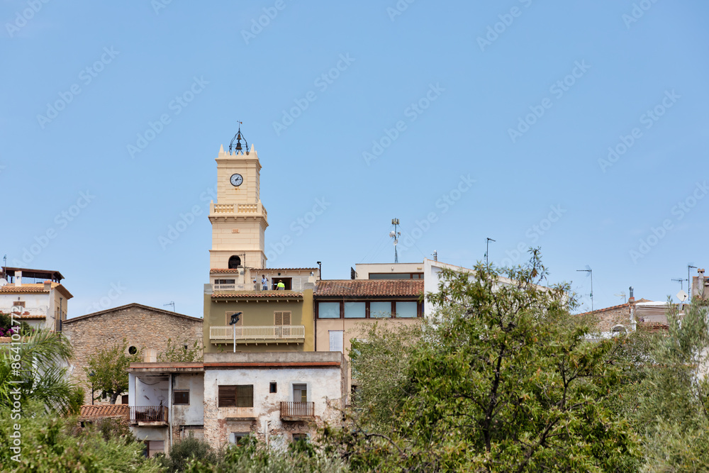 Charming Old Town and Clock Tower in Oropesa del Mar, Spain - Scenic Coastal Heritage Charming Old Town and Clock Tower in Oropesa del Mar, Spain - Scenic Coastal Heritage