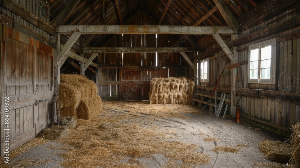 Barn Old. Rustic Studio Decoration with Old Barn Installation Barn Old. Rustic Studio Decoration with Old Barn Installation