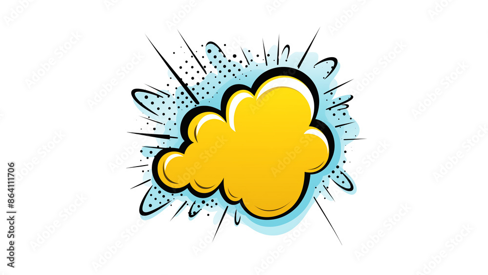 Comic message cutout. Isolated comic speech bubble on transparent background Comic message cutout. Isolated comic speech bubble on transparent background