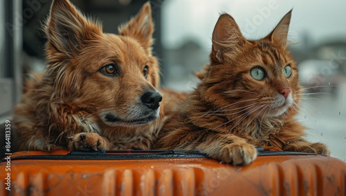 Pets at the airport waiting...