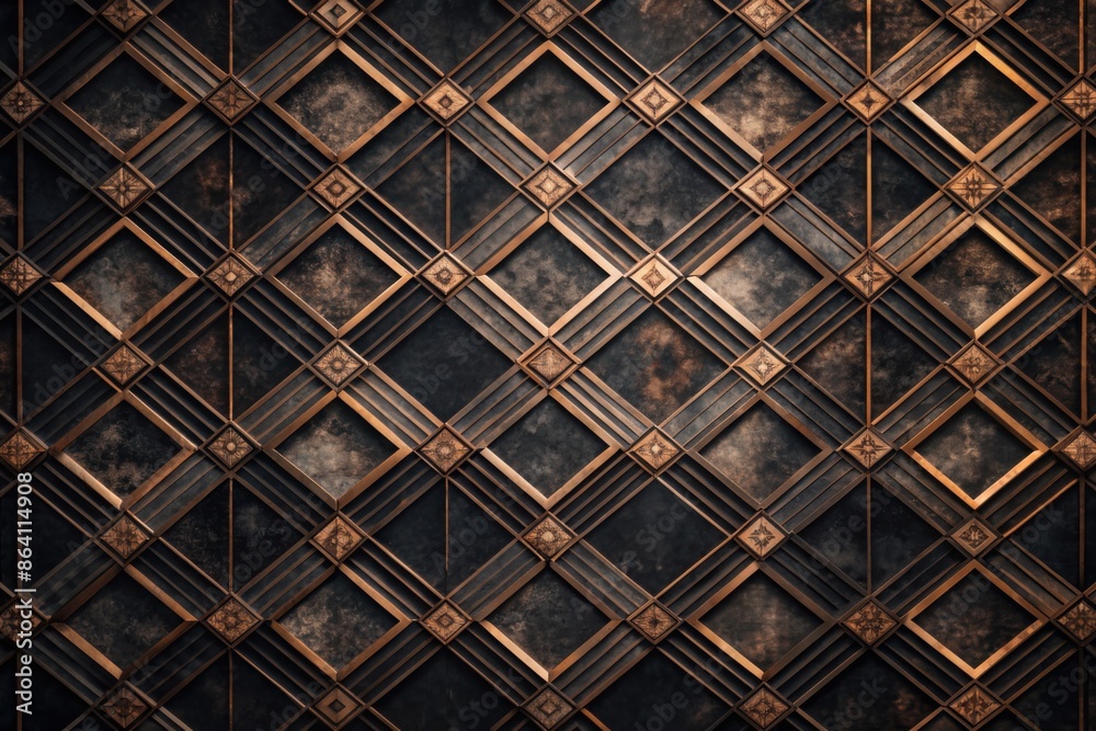 Grunge background with an abstract geometric pattern, creating a visually stimulating design.