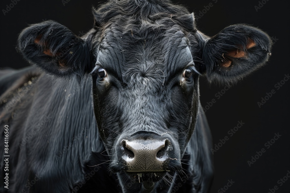 Beef Head. Angus Cow on New Zealand Farm, Agriculture and Cattle Industry Beef Head. Angus Cow on New Zealand Farm, Agriculture and Cattle Industry