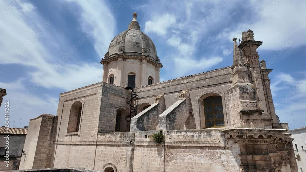 Cinematic View of Chiesa di Santa Teresa in Monopoli, Bari, Italy Cinematic View of Chiesa di Santa Teresa in Monopoli, Bari, Italy