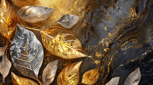 Beautiful feather artwork decoration wall art floral  design background