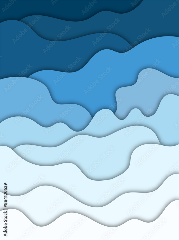 Abstract Blue Paper Layer Cut Background. Abstract Blue Paper Layer Cut Background.