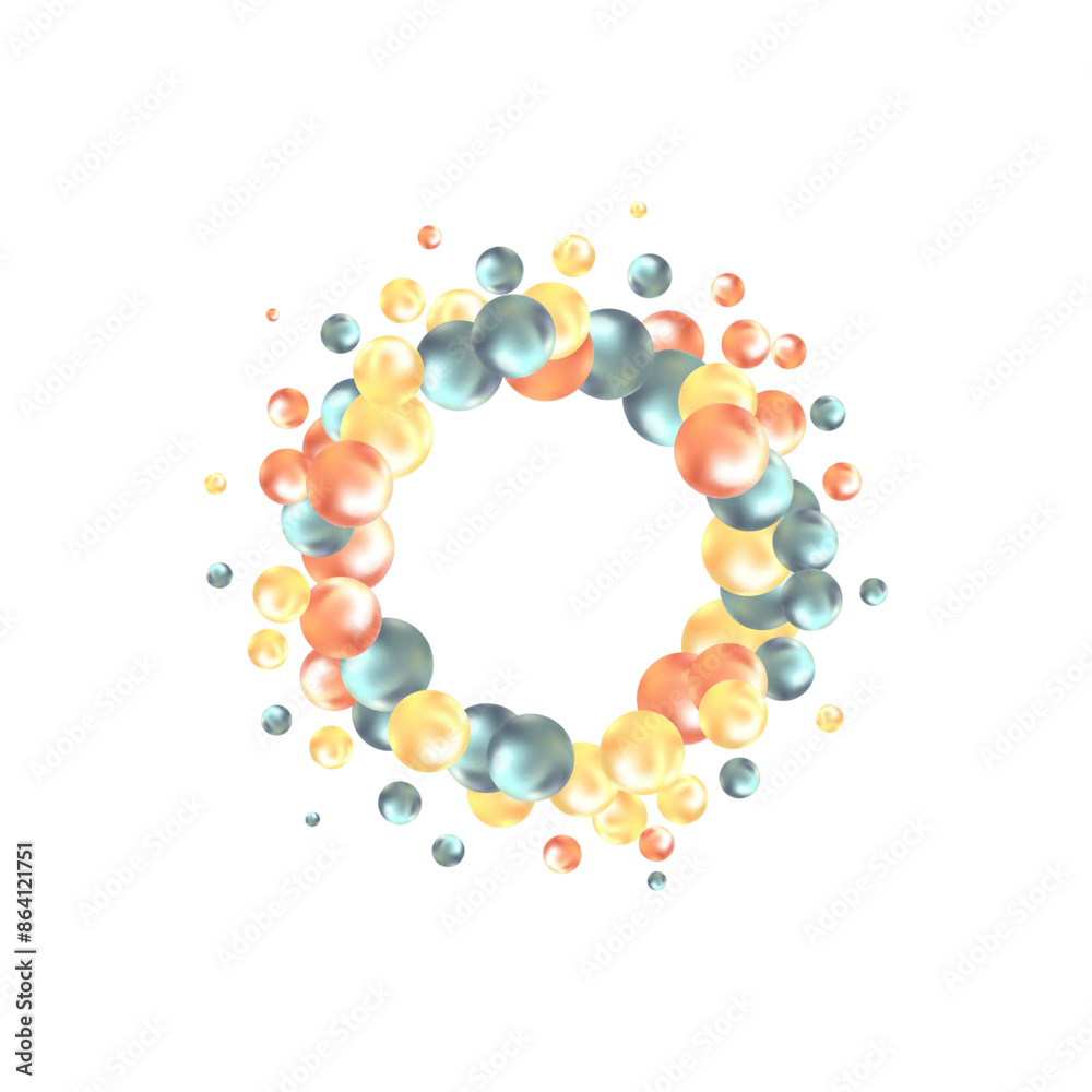 Colorful bright spheres background. Pink photo frame. EPS 10 Colorful bright spheres background. Pink photo frame. EPS 10