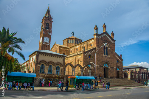 St. Mary´s Catholic Cathedral on Harnet Avenue, Asmara, Eritrea, Africa photo