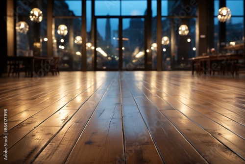 Background wooden floor, generative IA © Gabriel