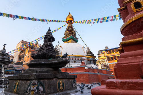 Tranquil Shree Ga Stupa in Thamel, Kathmandu, Nepal, Asia photo